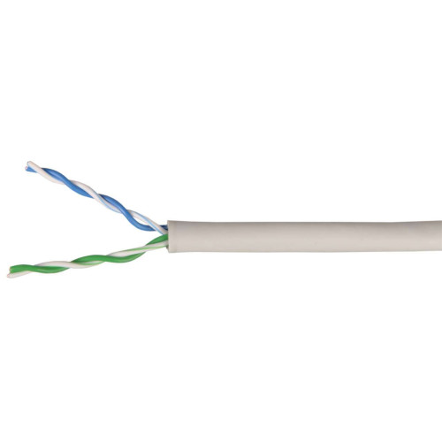 ITK Кабель связи витая пара ШПД U/UTP кат.5E 24AWG 2 пары solid LSZH 500м белый