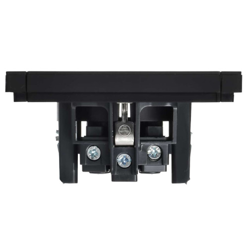 FORTE&PIANO Розетка 1-местная с заземлением без защитных шторок винтовое крепление 16А FP116M металл черный IEK FORTE&PIANO Розетка 1-местная с заземлением без защитных шторок винтовое крепление 16А FP116M металл черный IEK