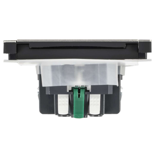 FORTE&PIANO Розетка 1-местная с заземлением с защитными шторками и крышкой безвинтовое крепление 16А IP44 FP619M металл шампань IEK