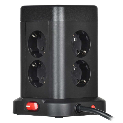 DOMINIC Удлинитель У08K 8 мест 2P+PE 1,5м 3х1,0мм2 16А/250В USB A+C 20Вт черный IEK DOMINIC Удлинитель У08K 8 мест 2P+PE 1,5м 3х1,0мм2 16А/250В USB A+C 20Вт черный IEK