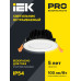 Светильник светодиодный ДВО 1821 PRO круг 24Вт 4000K IP54 белый IEK