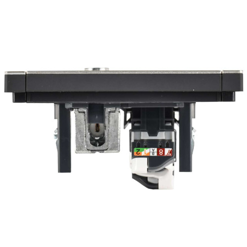 FORTE&PIANO Розетка двойная TV+RJ45 кат.5E FP636M металл шампань IEK FORTE&PIANO Розетка двойная TV+RJ45 кат.5E FP636M металл шампань IEK