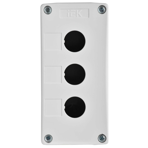 Корпус КП103-Р для кнопок 3 места белый IEK