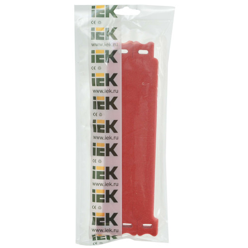 Хомут-липучка ХКл 14х210мм красный (100шт) IEK