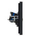 FORTE&PIANO Розетка двойная TV+RJ45 кат.6 FP137 черный IEK