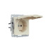 BRITE Розетка 1-местная с заземлением с защитными шторками и крышкой 16А IP44 РСбш10-3-44-БрКр бежевый IEK