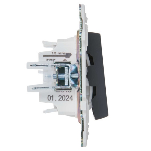 SKANDY Выключатель 2-клавишный проходной с индикацией 10А SK-V10G графит IEK