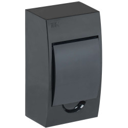 KREPTA 3 Корпус пластиковый ЩРН-П-4 IP41 черная дверь черный IEK