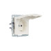 BRITE Розетка 1-местная с заземлением с защитными шторками и крышкой 16А IP44 РСбш10-3-44-БрЖ жемчуг IEK
