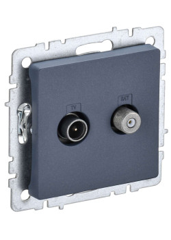 BRITE Розетка двойная TV+SAT РТВ/РСп12-БрМ маренго IEK