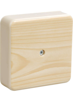 Коробка распаячная КМ41212-04 для открытой проводки безгалогенная (HF) 75х75х20мм сосна (6 клемм 6мм2) IEK