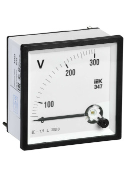 Вольтметр аналоговый Э47 300В класс точности 1,5 72х72мм IEK