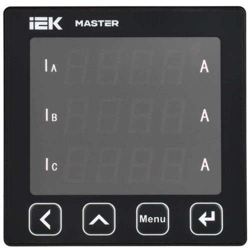 Амперметр цифровой щитовой трехфазный RS-485 96х96 LED MASTER IEK
