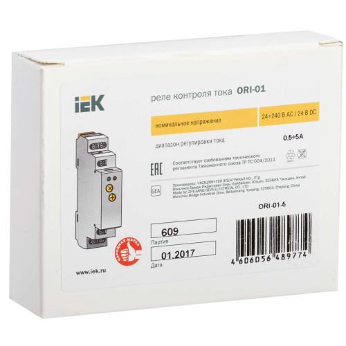 Реле контроля тока ORI 0,5-5А 24-240В AC/24В DC IEK