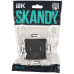 SKANDY Выключатель 2-клавишный проходной с индикацией 10А SK-V10T титан IEK