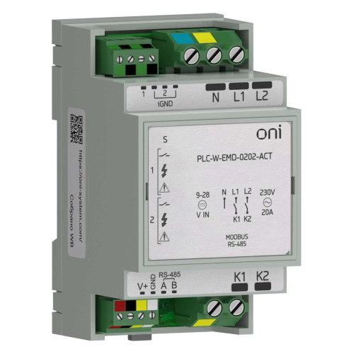 ПЛК W. Расширение коммутирующее 2 DI 2 DO с измерением мощности ONI