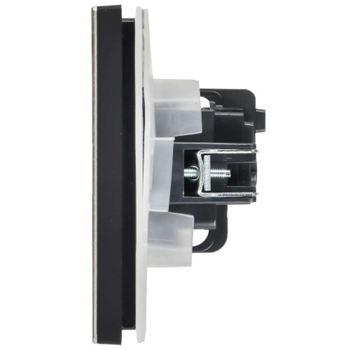 FORTE&PIANO Розетка 1-местная с заземлением с защитными шторками и крышкой винтовое крепление 16А IP44 FP621M металл шампань IEK