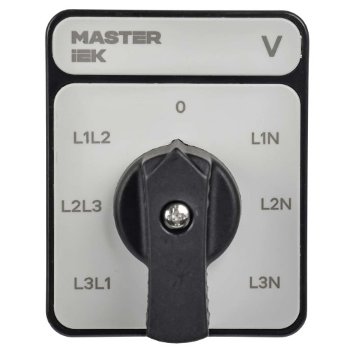 Переключатель кулачковый стандартная черная рукоятка 16А схема 66 MASTER IEK Переключатель кулачковый стандартная черная рукоятка 16А схема 66 MASTER IEK