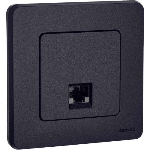 INSPIRIA Розетка компьютерная RJ45 категория 6 UTP антрацит