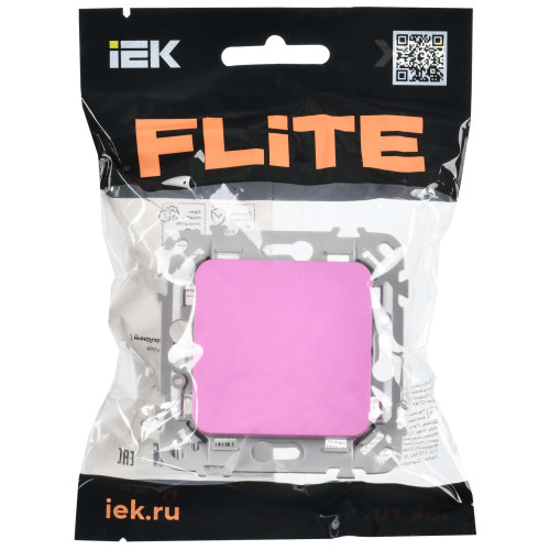 FLITE Выключатель 1-клавишный 10А ВС11-1-0-ФлПр пурпурный IEK