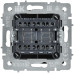 BRITE Выключатель 2-клавишный перекрестный 10А ВС10-2-3-БрГ графит IEK
