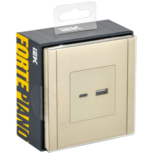 FORTE&PIANO Розетка USB A+C 18Вт FP451 ваниль IEK