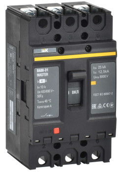 Выключатель автоматический ВА88-31 3Р 40А 25кА MASTER IEK