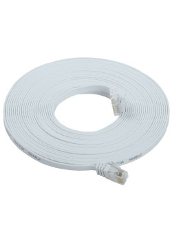 ITK Коммутационный шнур плоский (патч-корд) кат.6 UTP 10м белый