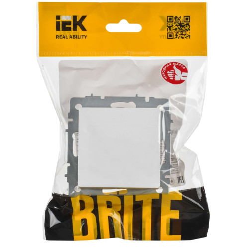 BRITE Заглушка с суппортом МЗ10-БрАБ арктический белый IEK
