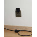 BRITE Розетка 1-местная с заземлением с защитными шторками и крышкой 16А IP44 РСбш10-3-44-БрШ шампань IEK