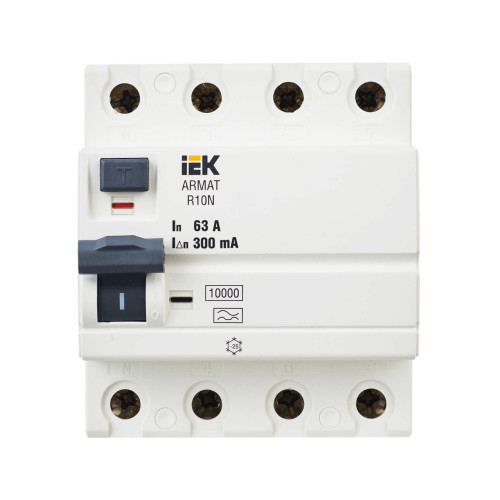 ARMAT Выключатель дифференциального тока R10N 4P 63А 300мА тип A IEK