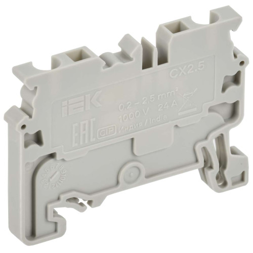 ARMAFIX Клемма пружинная CX2.5 2,5мм2 проходная серая IEK