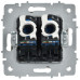 BRITE Розетка компьютерная двойная RJ45 кат.6 РК11-2-БрАБ арктический белый IEK