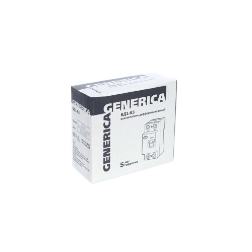 Выключатель дифференциальный (УЗО) ВД1-63 2Р 40А 30мА GENERICA
