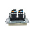 BRITE Розетка компьютерная двойная RJ45 кат.5E РК10-2-БрКр бежевый IEK