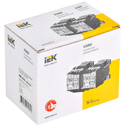 Контактор КМИ-22530 реверс 25А 230В/АС3 2NO IEK