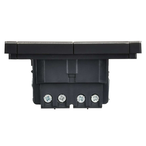 FORTE&PIANO Выключатель 2-клавишный перекрестный 10А FP609M металл шампань IEK