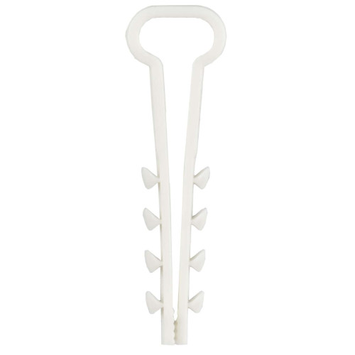 Дюбель-хомут 5-10мм для круглого кабеля нейлон белый (100шт/упак) GENERICA