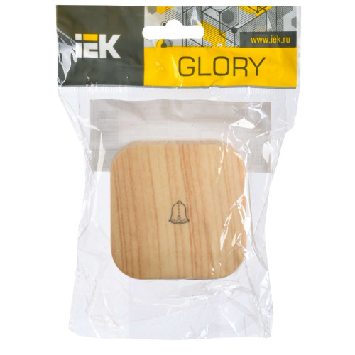 GLORY Выключатель 1-клавишный для открытой установки самовозвратный 10А ВСс20-1-0-ХС сосна IEK