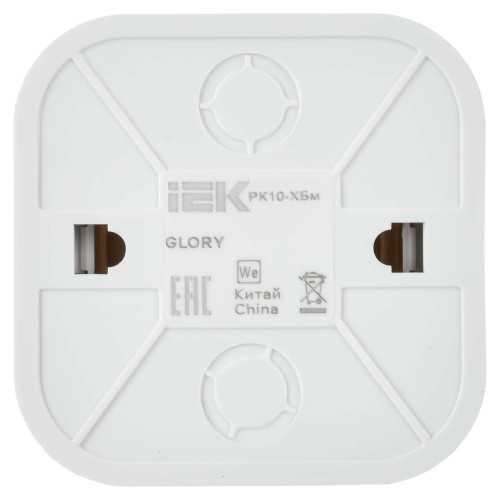 GLORY Розетка для открытой установки компьютерная RJ45 кат.5E РК10-ХБм белый матовый IEK