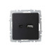 BRITE Розетка USB A+C 18Вт РЮ11-1-БрЧ черный IEK