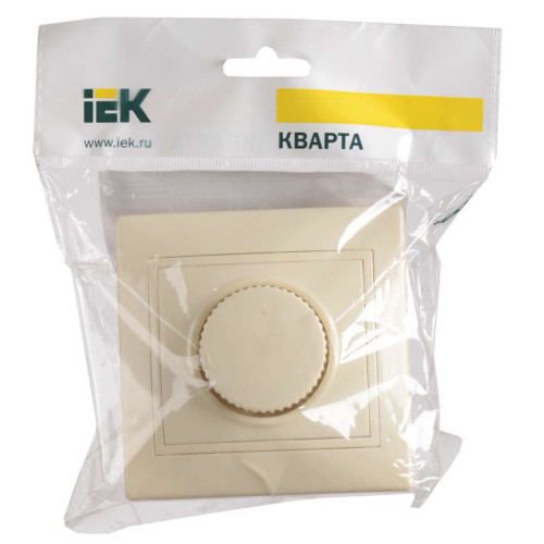 KVARTA Светорегулятор поворотный 400Вт ВСР10-1-0-ККм кремовый IEK