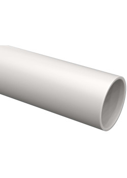 Труба гладкая жесткая ПВХ d=20мм белая 2м (50м/компл) IEK