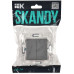 SKANDY Выключатель 2-клавишный с индикацией 10А SK-V09Gr серый IEK