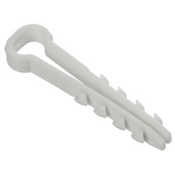 Дюбель-хомут 14-6мм для плоского кабеля нейлон белый (100шт/упак) GENERICA