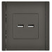 FORTE&PIANO Розетка USB A+A 3,1А FP349 серый IEK