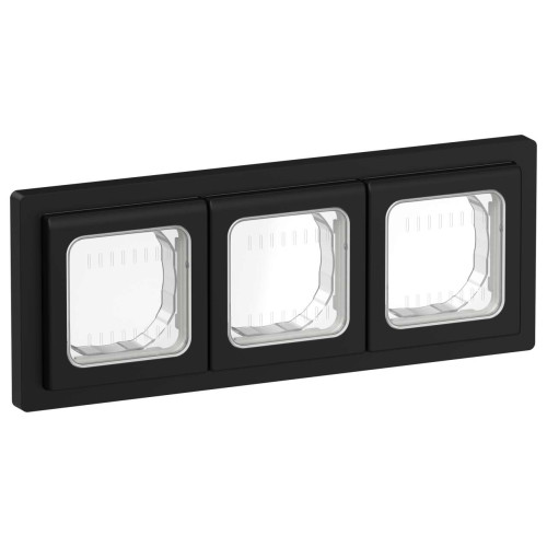 FLITE Рамка 3-местная IP55 Рпро-3-55-ФлЧ черный IEK