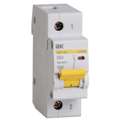 KARAT Автоматический выключатель ВА47-100 1P D 63А 10кА IEK