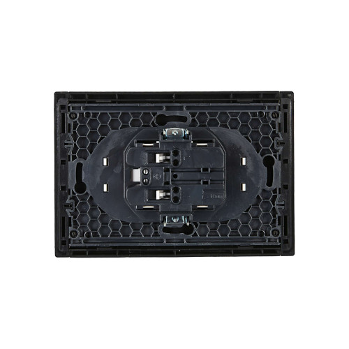 FORTE&PIANO Розетка 2-местная без заземления без защитных шторок безвинтовое крепление 10А FP126 черный IEK