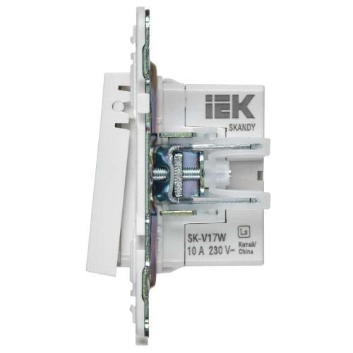 SKANDY Кнопка звонка с индикацией для отелей 10А SK-V17W арктический белый IEK